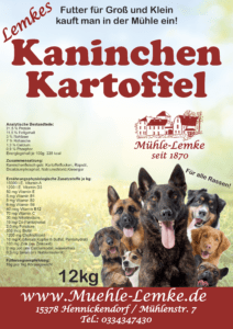 Mühle Lemke Kaninchen Kartoffel